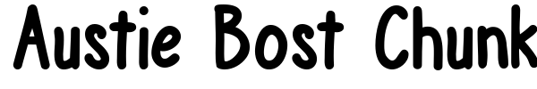 Austie Bost Chunky Description font preview